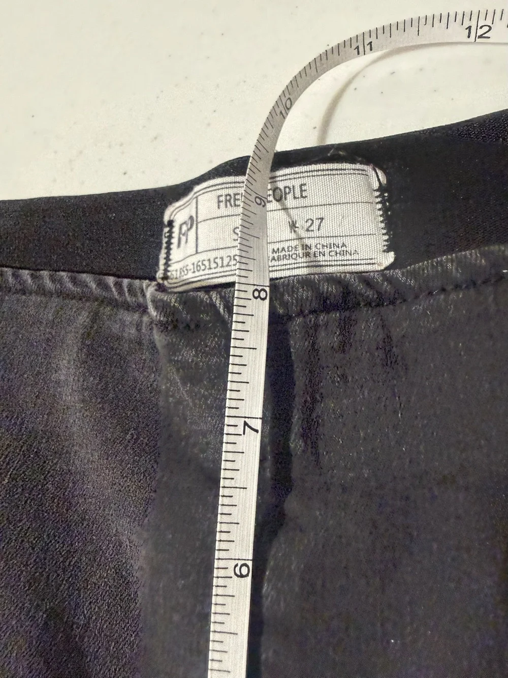 Free People FP Pull On Flare Jeans Washed Black Stretch High Rise Size 27 Boho